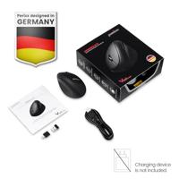 Perixx PERIMICE-819 Ergonomische muis Bluetooth, Radiografisch Optisch Zwart Oplaadbaar - thumbnail