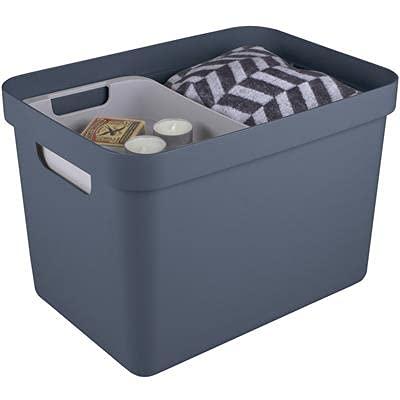 Sigma Home Opbergbox 18L blauwgrijs Sigma Home Opbergbox 18L blauwgrijs