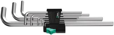 Wera 950 L/9 SM N Inbus Haakse schroevendraaierset 1.5 mm, 2 mm, 2.5 mm, 3 mm, 4 mm, 5 mm, 6 mm, 8 mm, 10 mm 9-delig