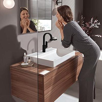 Hansgrohe Wastafelmengkraan Vivenis Eengreeps 210 Met Draaibare Uitloop En Trekwaste Mat Zwart - thumbnail