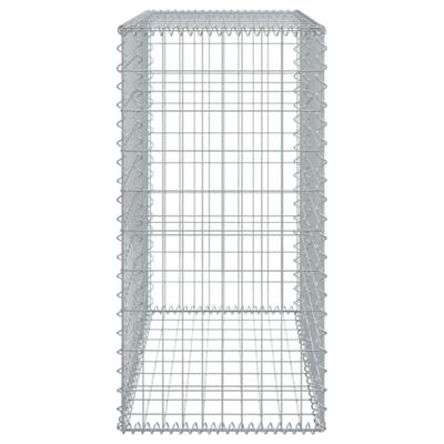 Schanskorf 100x50x100 cm gegalvaniseerd ijzer zilverkleurig