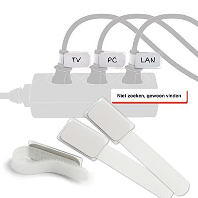 Label-the-cable Mini klittenbandset 10 stuks met label wit Label-the-cable Mini klittenbandset 10 stuks met label wit