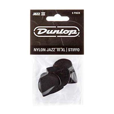 Dunlop Jazz III Black Stiffo 6-pack plectrums