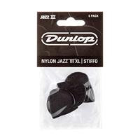 Dunlop Jazz III Black Stiffo 6-pack plectrums - thumbnail