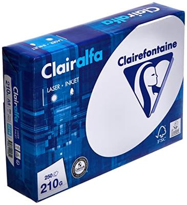 Clairefontaine Clairalfa presentatiepapier ft A4, 210 g, pak van 250 vel