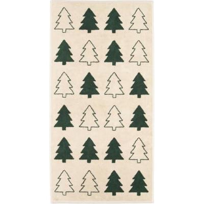 Cawö Cawo Christmas Edition 794 Fir trees Handdoek beige