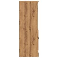 Hoge kast 60x35,5x103,5 cm bewerkt hout artisanaal eikenkleurig - thumbnail