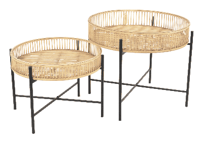 Aiko bijzettafeltjes naturel 60 cm