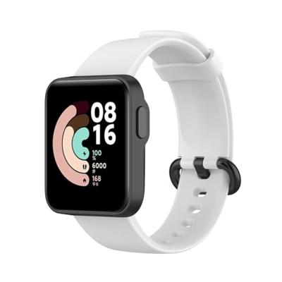 By Qubix - Classic siliconen sportbandje - Wit - Compatible met Xiaomi Mi Watch Lite/Redmi Watch - Compatible Xiaomi bandje