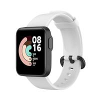 By Qubix - Classic siliconen sportbandje - Wit - Compatible met Xiaomi Mi Watch Lite/Redmi Watch - Compatible Xiaomi bandje - thumbnail