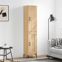 Hoge kast 34,5x34x180 cm bewerkt hout sonoma eikenkleurig - thumbnail