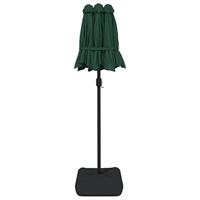 Parasol dubbel met LED's 316x240 cm groen - thumbnail
