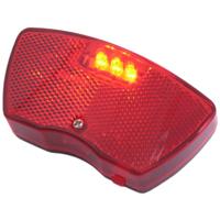 Edge dragerachterlicht city 3 leds -80mminclusief batterijen (op kaart) - thumbnail