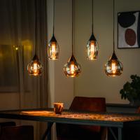 BASE Hanglamp 'Nino' 5-lamps, kleur Smoke - thumbnail