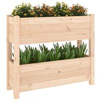 Plantenbak 77x25x66 cm massief grenenhout - thumbnail