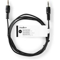 Stereo-Audiokabel | 3,5 mm Male | 3,5 mm Male | Vernikkeld | 2.00 m | Rond | Zwart - thumbnail