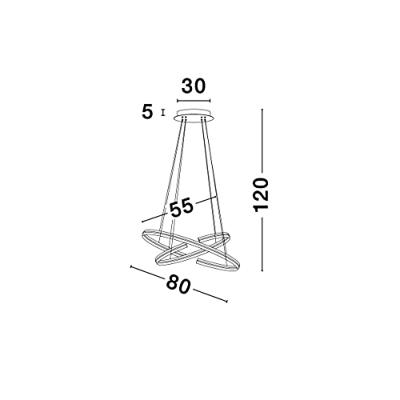 Lyora Zwarte hanglampTorrente ovaal - 9392011