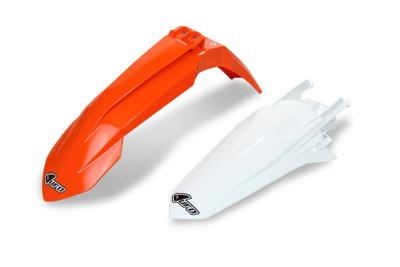 UFO PLAST spatbordset mudguard set ufo ktm oem orange/ white