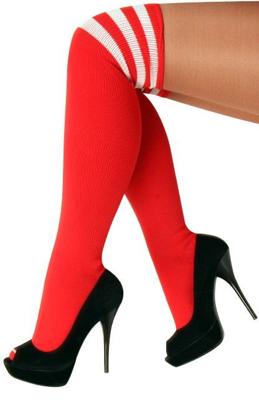 Cheerleader sokken rood/wit