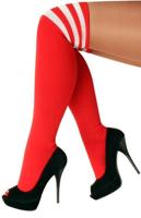 Cheerleader sokken rood/wit - thumbnail