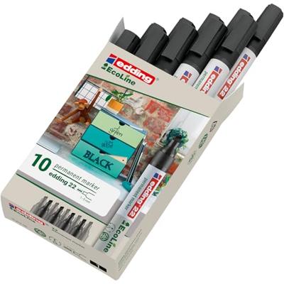 Viltstift edding 22 eco schuin 1-5mm zwart | 10 stuks Viltstift edding 22 eco schuin 1-5mm zwart | 10 stuks
