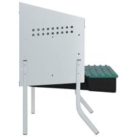 Kippennestkast 2 compartimenten met poten gegalvaniseerd staal - thumbnail