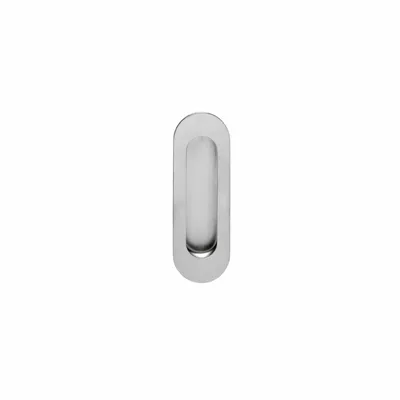 Intersteel schuifdeurkom ovaal - 120x40 mm - RVS geborsteld