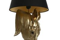 Bureaulamp Home ESPRIT Zwart Gouden Hars 50 W 220 V 30 x 30 x 59 cm - thumbnail