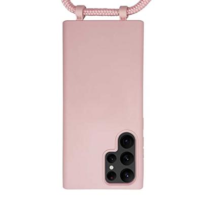 Høyde - Samsung Galaxy S22 Ultra - Telefoonhoes met koord - Roze Høyde - Samsung Galaxy S22 Ultra - Telefoonhoes met koord - Roze