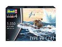 Revell 1/350 German Submarine Type VII C/41 - thumbnail