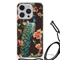iPhone 14 Pro Max Case Anti-shock Pauw met Bloemen - thumbnail