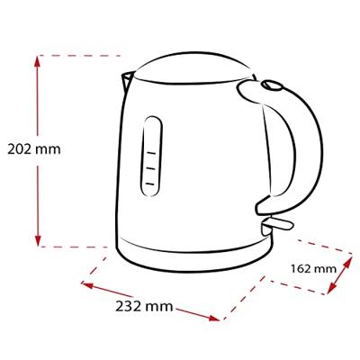 Melitta Prime Aqua Mini Top Waterkoker 1L 2200W RVS/Zwart - thumbnail