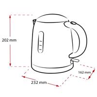 Melitta Prime Aqua Mini Top Waterkoker 1L 2200W RVS/Zwart - thumbnail