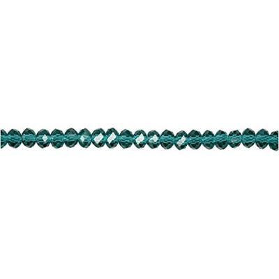 Creativ Company Facet kralen, afm 3x4 mm, gatgrootte 0,8 mm, emerald green, 100 stuk/ 1 doos