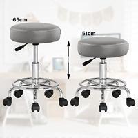 Rolkruk - Hoogte Verstelbaar 360° Draaibaar - 51-65cm Zithoogte Grijs - thumbnail