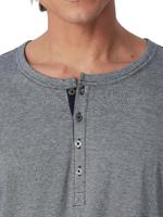 Schiesser Pyjama jeans blauw met knoopjes - thumbnail