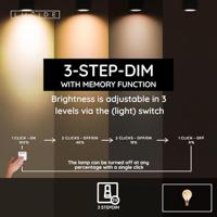 Lucide P45 - Filament lamp - Ø 4,5 cm - LED 3 StepDim (Memory) - E14 - 1x3W 2200K - Amber - thumbnail