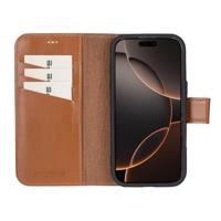 NorthLife iPhone 16 Pro Max - Leren Afneembare 2-in-1 bookcase telefoonhoes - Cognac - thumbnail