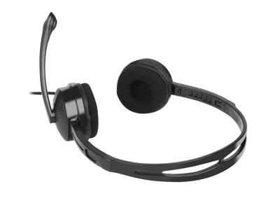 Hoofdtelefoon met microfoon Natec Canary Zwart Hoofdtelefoon met microfoon Natec Canary Zwart