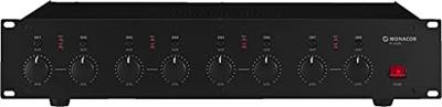 Monacor PA-1850D PA-versterker 50 W 8-kanaals