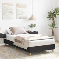 Bedframe zonder matras 90x200 cm spaanplaat zwart - thumbnail