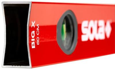 Sola Alu-Waterpas X-profiel BIGX50, 50cm 2 libellen 0,50mm/m rood - 01370701 - 01370701 - thumbnail