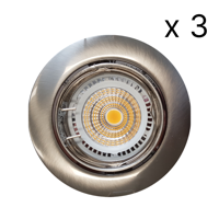Verlichtingsset Sanimex Njoy 3 LED Spots 8x7 cm RVS Look Sanimex - thumbnail