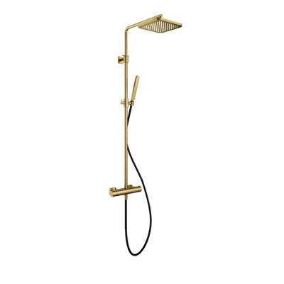 Thermostatische Stortdoucheset Hotbath Gal 128 cm Geborsteld Messing PVD Thermostatische Stortdoucheset Hotbath Gal 128 cm Geborsteld Messing PVD