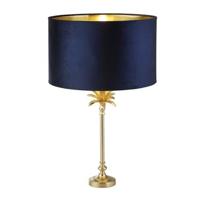 Searchlight TafellampPalm goud met donkerblauw - EU81210AZ