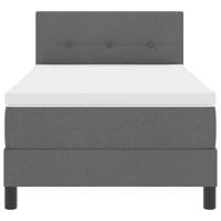 Boxspringbed met Matras Donkergrijs 100x200 cm Stof - thumbnail