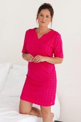 Felroze badstoffen nachthemd Pastunette