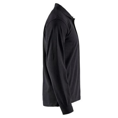 Blåkläder Poloshirt lange mouw 33881050 | Zwart | Maat M - 7330509482223