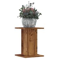 VidaXL Plantenstandaards 2 st 30x30x40 cm bewerkt hout oud houtkleurig - thumbnail