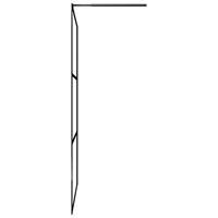 VidaXL Inloopdouchewand transparant 80x195 cm esg-glas zwart - thumbnail